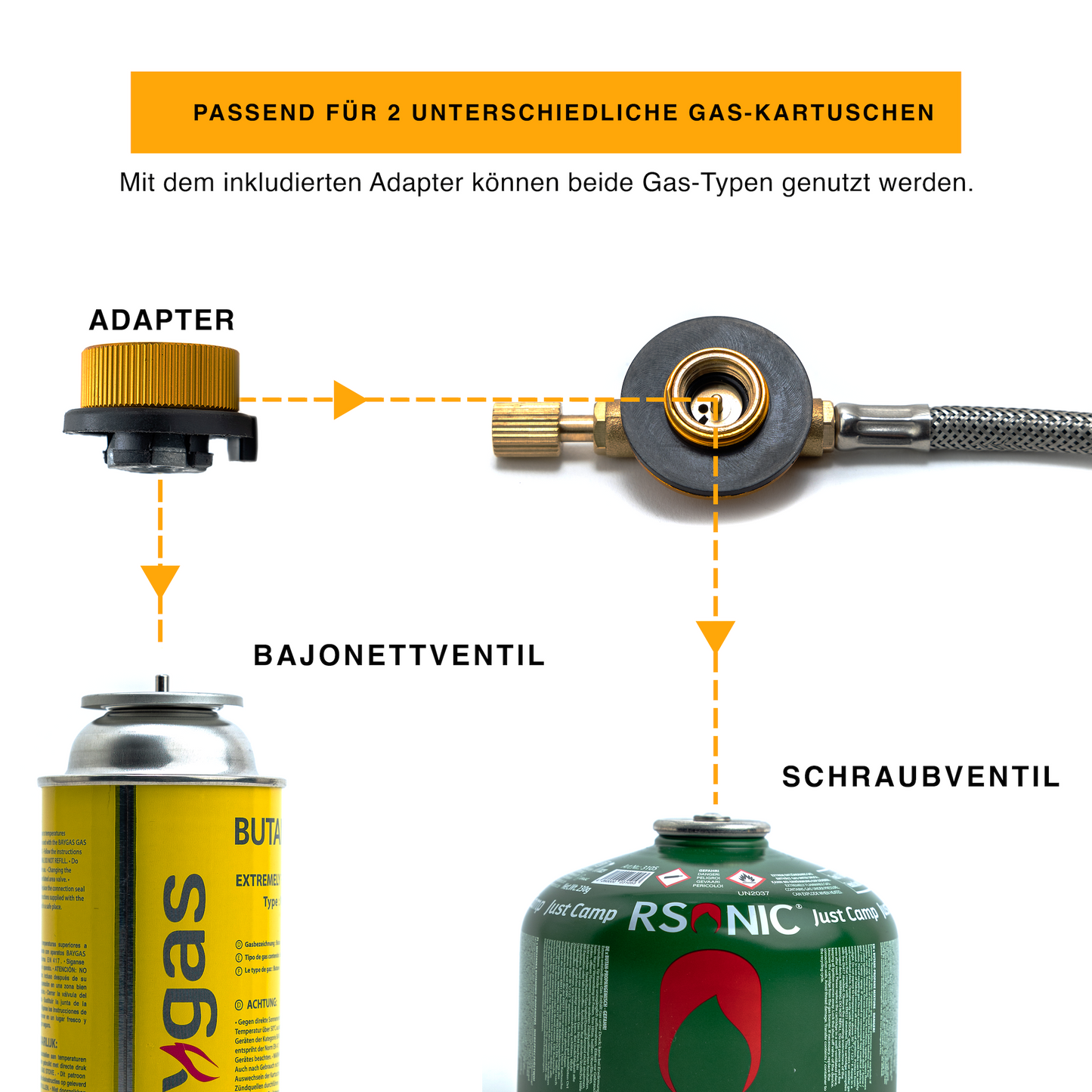 Juego de estufa de camping plegable | Estufa + 8x 227g gas