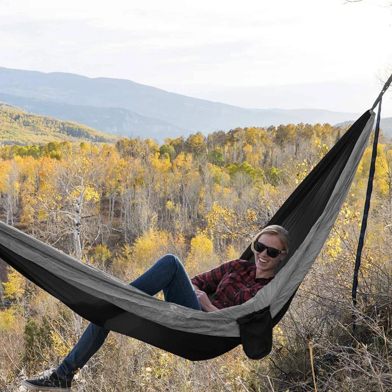 Camping hammock | hanging bed for backpacking hiking travel beach garden