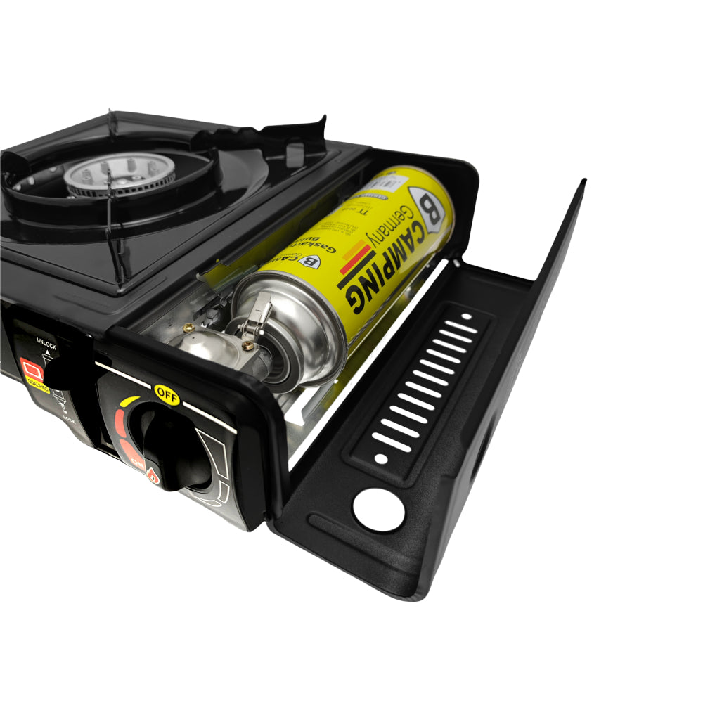 Gas cooker XL set | Stove + suitcase + gas cartridge